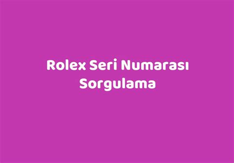 rolex referans numarası sorgulama|rolex saatleri.